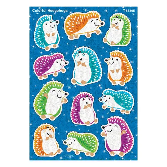 Colorful Hedgehogs Sparkle Stickers&reg;, 24 Per Pack, 6 Packs {3}