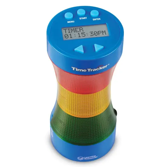 Learning Resources Time Tracker Visual Timer and Clock Multicolored {4}