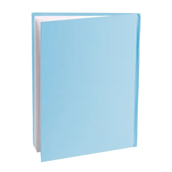 Blue Hardcover Blank Book, White Pages, 8"H x 6"W Portrait, 14 Sheets/28 Pages, Pack of 12 {3}