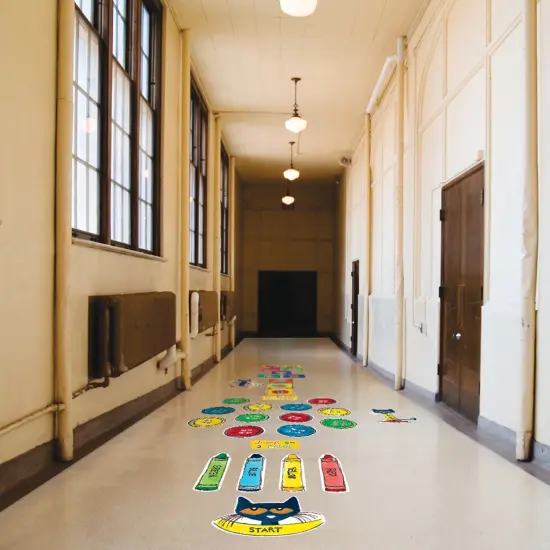 Pete the Cat Numbers and Colors Sensory Path {3}