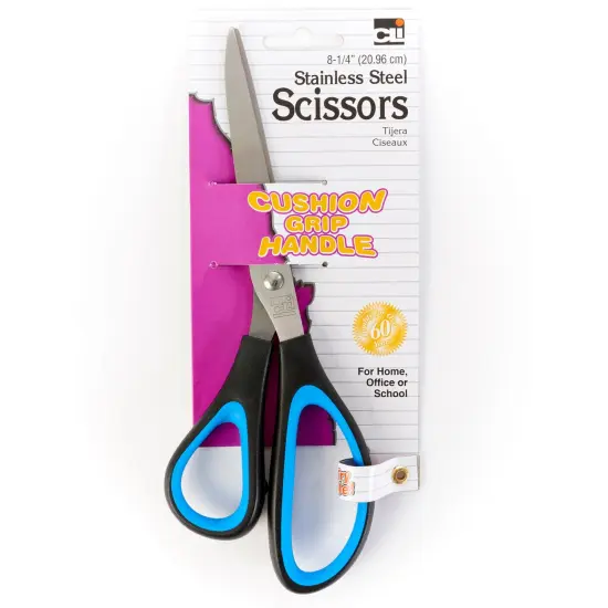 Cushion Grip Scissors, 8.25" Bent, Pack of 6 {2}