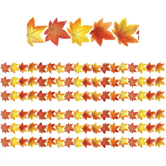 Fall Leaves Die-Cut Border Trim, 35 Feet Per Pack, 6 Packs {1}