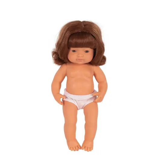 Anatomically Correct 15" Baby Doll, Caucasian Girl, Red Hair {1}