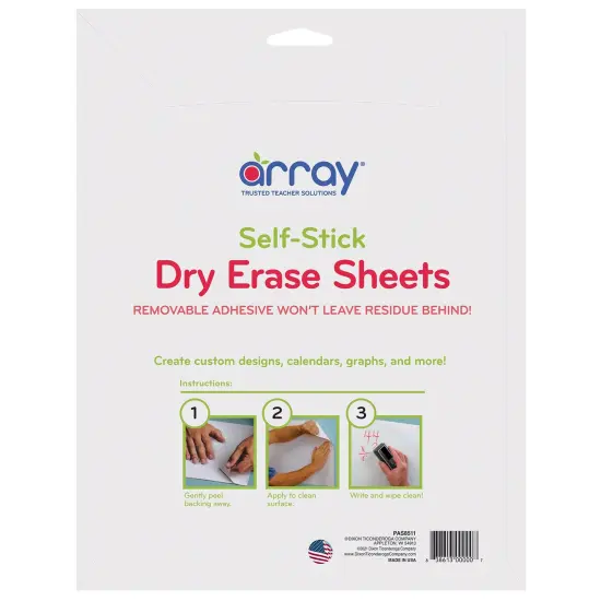 Dry Erase Sheets, 8.5" x 11" Plain, Pack of 5 {4}