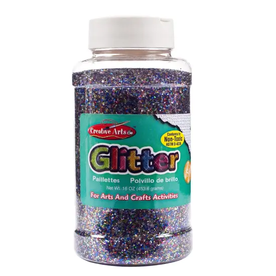 Creative Arts™ Glitter, 1 lb. Bottle, Multi-Color, Pack of 3 {2}
