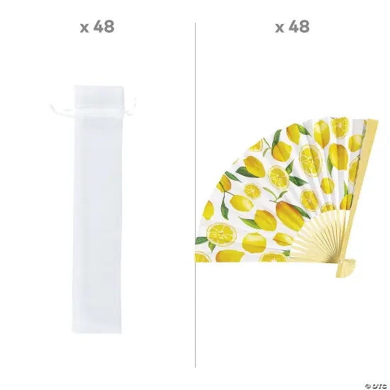 Bulk Printed Hand Fan Favor Kit for 48 | RAHEEV&reg; {2}