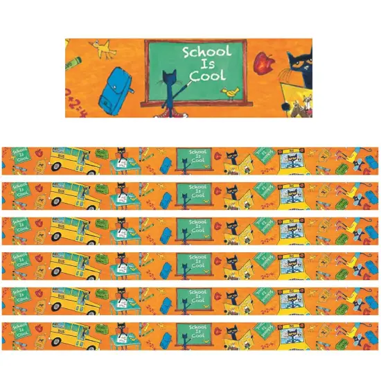 Pete the Cat&reg; School is Cool Spotlight Border, 35 Feet Per Pack, 6 Packs {1}