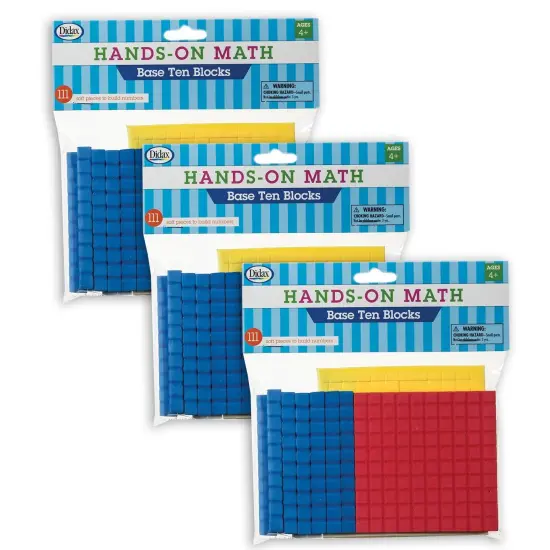 Foam Base Ten Blocks, 111 Per Pack, 3 Packs {1}