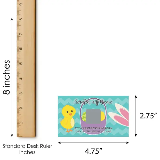 Big Dot of Happiness Hippity Hoppity - Easter Bunny Party Game Scratch Off Cards - 22 Count {7}