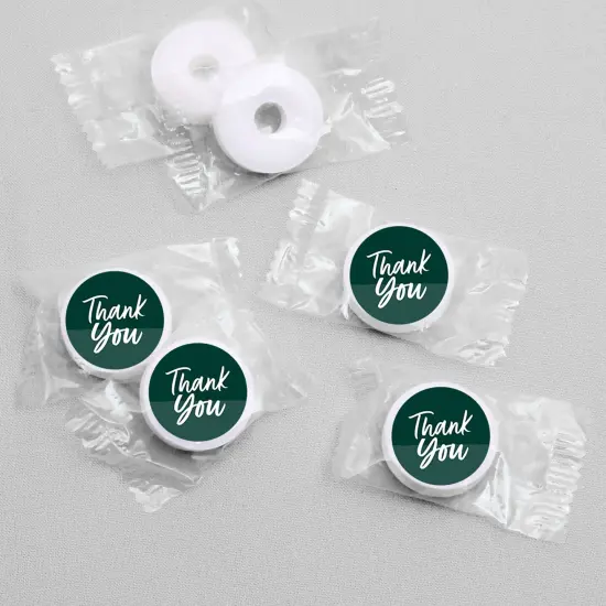 Big Dot of Happiness Emerald Elegantly Simple - Guest Party Favors Round Candy Sticker Favors - Labels Fits Chocolate Candy (1 sheet of 108) {4}