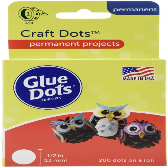 Glue Dots .5" Craft Dot Roll-200 Clear Dots {1}