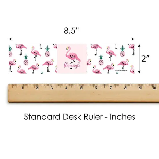 Big Dot of Happiness Pink Flamingo - Party Like a Pineapple - Tropical Summer Party Water Bottle Sticker Labels - Set of 20 {6}
