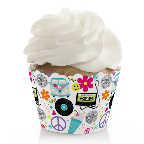 Big Dot of Happiness Through the Decades - 50s, 60s, 70s, 80s, and 90s Party Decorations - Party Cupcake Wrappers - Set of 12 {1}