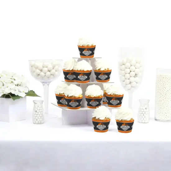 Big Dot of Happiness Basketball - Let the Madness Begin - College Basketball Party Decorations - Party Cupcake Wrappers - Set of 12 {3}