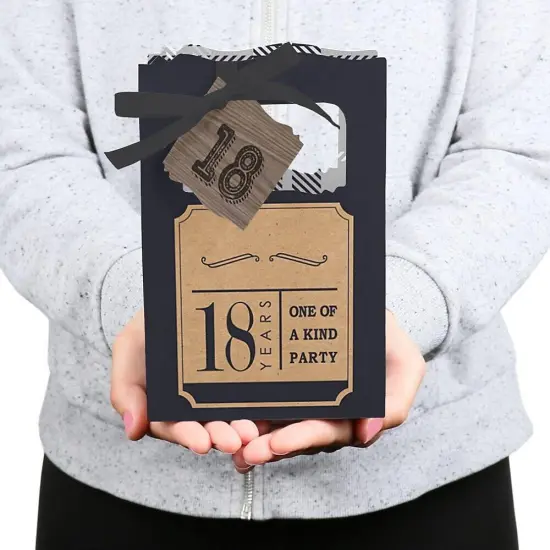 Big Dot of Happiness 18th Milestone Birthday - Birthday Party Favor Boxes - Set of 12 {6}