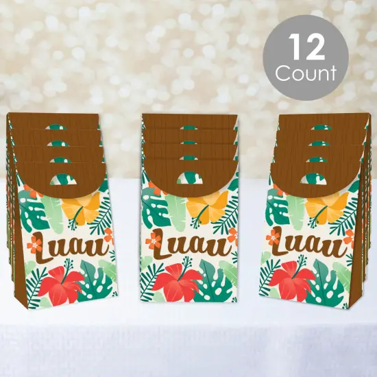 Big Dot of Happiness Tropical Luau - Hawaiian Beach Gift Favor Bags - Party Goodie Boxes - Set of 12 {3}