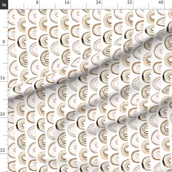 Various Fabrics by the Yard or Fat Quarter Boho Rainbows Rotated Neutral Nursery Earthy Colors Watercolor Modern Kids Beige Natural Custom Printed Fabric by Spoonflower {1}
