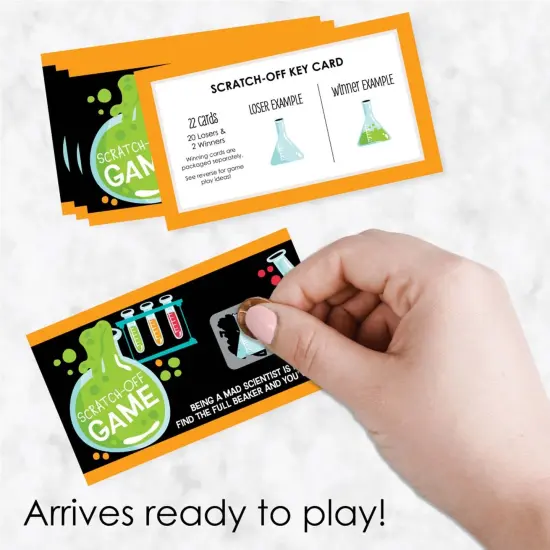Big Dot of Happiness Scientist Lab - Baby Shower or Birthday Party Game Scratch Off Cards - 22 Count {3}