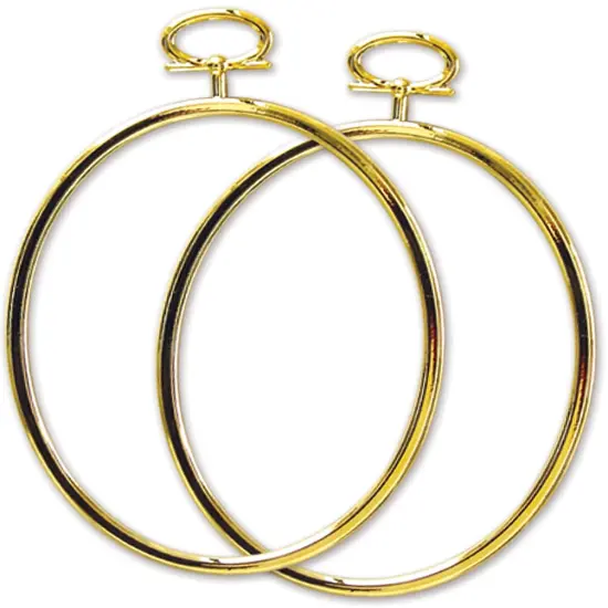 Janlynn Just A Frame Oval Hoop 3.25"X4.25" 2/Pkg-Gold {2}
