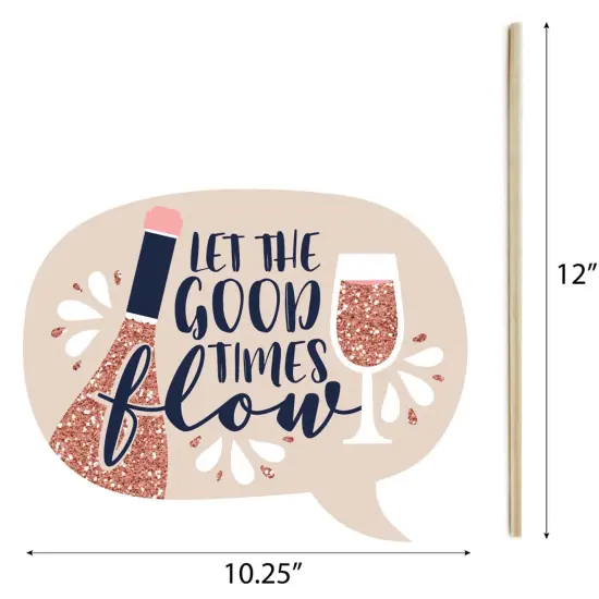 Big Dot of Happiness But First, Wine - Wine Tasting Party Photo Booth Props Kit - 20 Count {7}