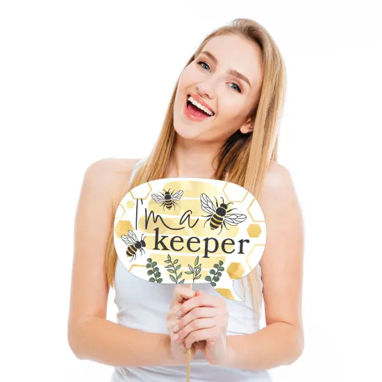 Big Dot of Happiness Little Bumblebee - Bee Baby Shower or Birthday Party Photo Booth Props Kit - 20 Count {4}