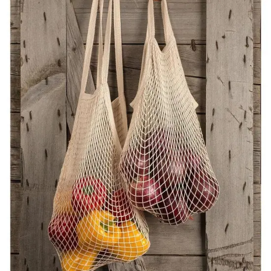 Errand String Bag - Natural Shoulder Handle {3}