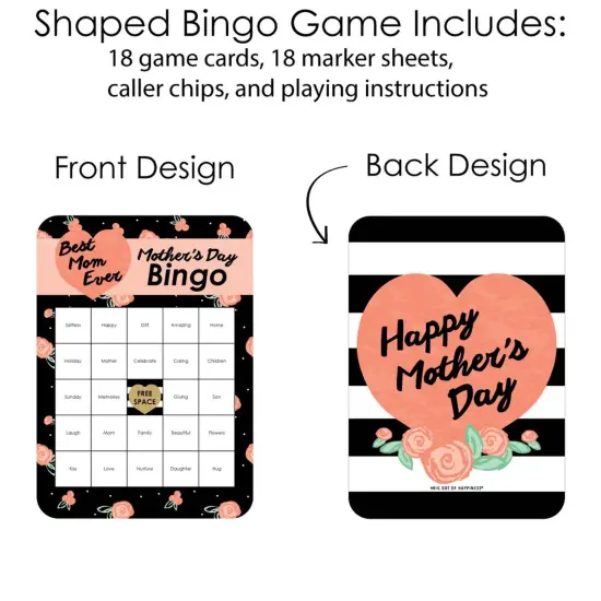 Big Dot of Happiness Best Mom Ever - Bingo Cards and Markers - Mother's Day Bingo Game - Set of 18 {4}