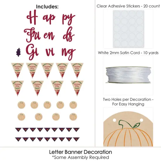 Big Dot of Happiness Friends Thanksgiving Feast - Friendsgiving Party Letter Banner Decor - 36 Banner Cutouts and Happy Friends Giving Banner Letters {6}