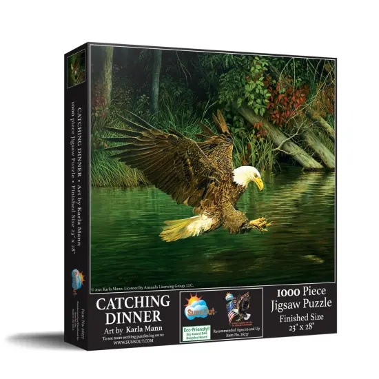 Sunsout Catching Dinner 1000 pc Jigsaw Puzzle 26277 {3}