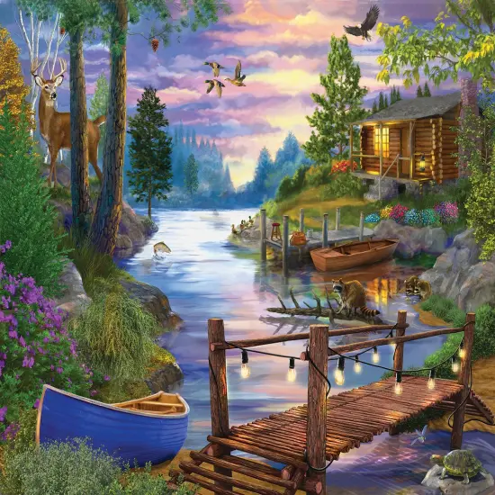 Sunsout Footbridge 1000 pc Jigsaw Puzzle 31408 {1}