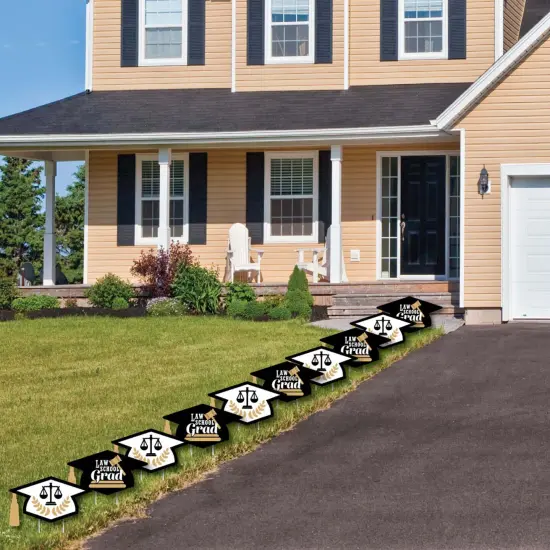 Big Dot of Happiness Law School Graduation Lawn Decorations - 10 Piece {4}