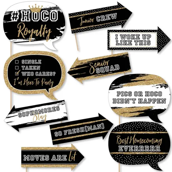 Big Dot of Happiness Funny Hoco Dance - Homecoming Photo Booth Props Kit - 10 Piece {1}