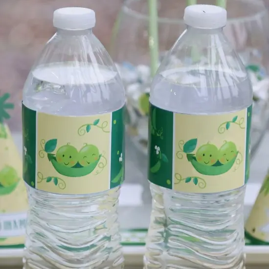 Big Dot of Happiness Double the Fun - Twins Two Peas in a Pod - Baby Shower or First Birthday Party Water Bottle Sticker Labels - Set of 20 {7}