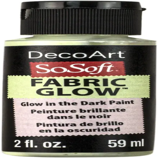 DecoArt SoSoft Fabric Acrylic Paint Medium Glow 2oz-Clear {1}