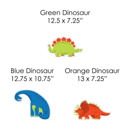 Big Dot of Happiness Roar Dinosaur - Yard Sign and Outdoor Lawn Decorations - Dino Mite T-Rex Baby Shower or Birthday Party Yard Signs - Set of 8 {7}