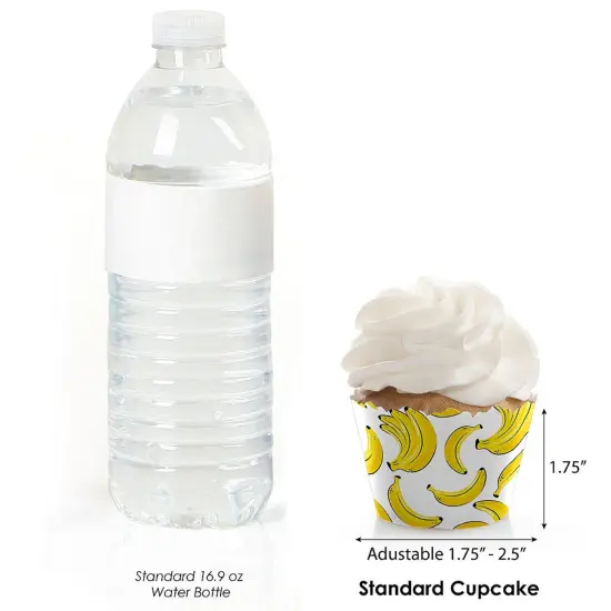 Big Dot of Happiness Let's Go Bananas - Tropical Party Decorations - Party Cupcake Wrappers - Set of 12 {4}