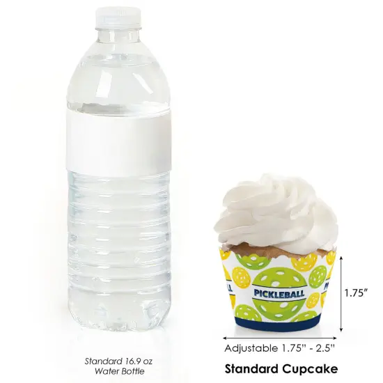 Big Dot of Happiness Let&rsquo;s Rally - Pickleball - Birthday or Retirement Party Decorations - Party Cupcake Wrappers - Set of 12 {4}