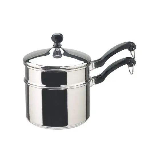 Farberware Classic Stainless Steel Covered Saucepan with Boiler 2 Qt {1}