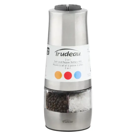 Trudeau Duo Battery Mill 7"-Stainless Steel {1}