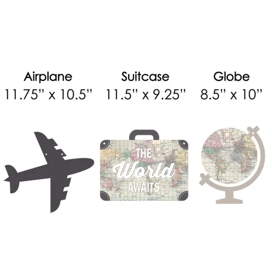 Big Dot of Happiness Hanging World Awaits - Outdoor Hanging Decor - Travel Themed Party Decorations - 10 Pieces {7}