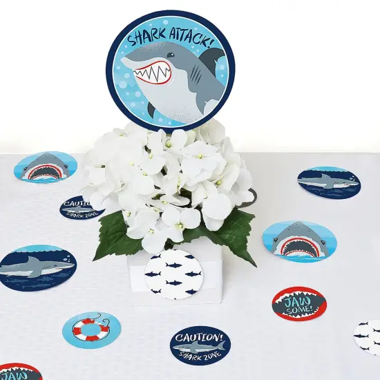 Big Dot of Happiness Shark Zone - Jawsome Party or Birthday Party Giant Circle Confetti - Party D&eacute;cor - Large Confetti 27 Count {7}
