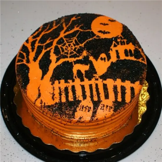 Halloween Fright Cake Stencil Top | C459 by Designer Stencils | Cake Decorating Tools | {3}