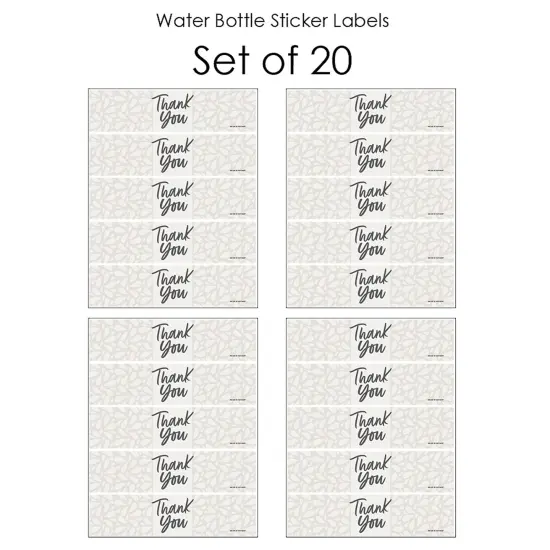Big Dot of Happiness Champagne Elegantly Simple - Guest Party Favors Water Bottle Sticker Labels - Set of 20 {4}