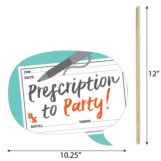 Big Dot of Happiness Funny Medical School Grad - Doctor Graduation Party Photo Booth Props Kit - 10 Piece {4}