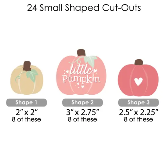 Big Dot of Happiness Girl Little Pumpkin - Fall Birthday Party or Baby Shower DIY Decorations - Clothespin Garland Banner - 44 Pieces {7}