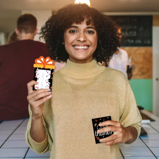 Big Dot of Happiness Give Thanks - Thanksgiving Party Money and Gift Card Sleeves - Nifty Gifty Card Holders - Set of 8 {3}