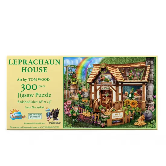 Sunsout Leprachaun House 300 pc St. Patricks Day Jigsaw Puzzle 29826 {4}