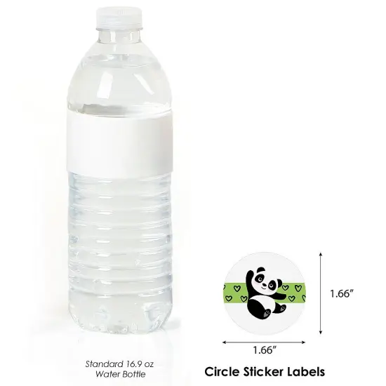 Big Dot of Happiness Party Like a Panda Bear - Baby Shower or Birthday Party Circle Sticker Labels - 24 Count {4}