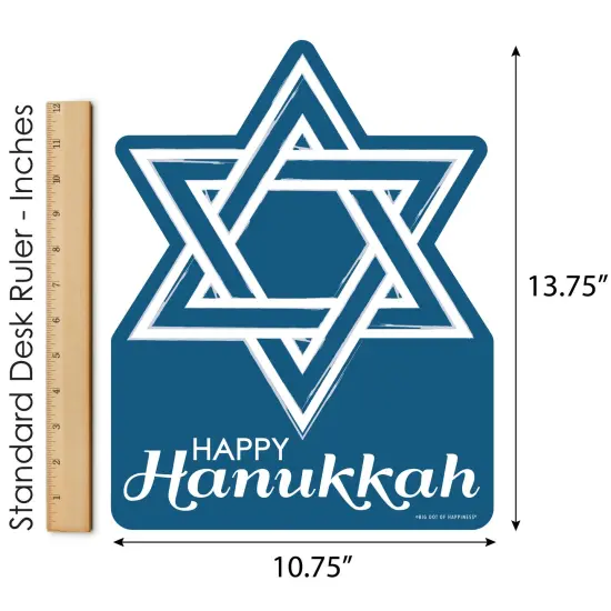 Big Dot of Happiness Happy Hanukkah - Outdoor Lawn Sign - Chanukah Holiday Party Yard Sign - 1 Piece {6}