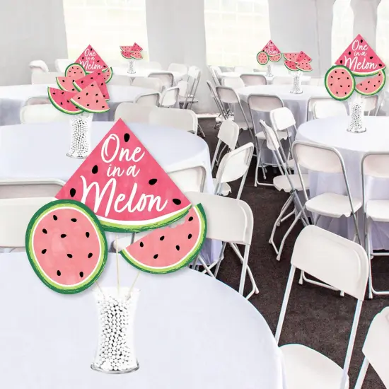 Big Dot of Happiness Sweet Watermelon - Fruit Party Centerpiece Sticks - Showstopper Table Toppers - 35 Pieces {3}